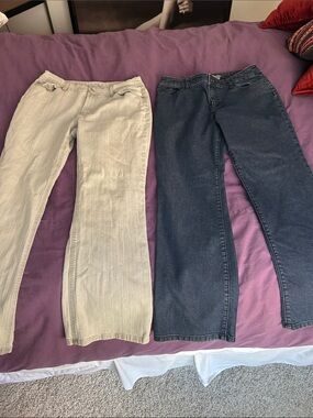 Chico’s Size 2 Reg Platinum Denim Jeans - Classic Straight Fit